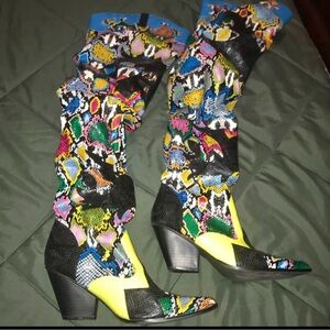 SOLD! Colorful Patterned Women's Boots